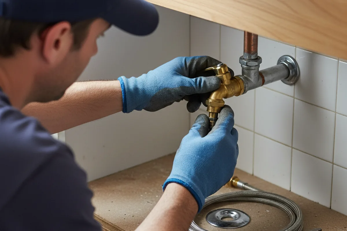 Shutoff valve and fitting work during Emergency Plumbing in Bourbonnais